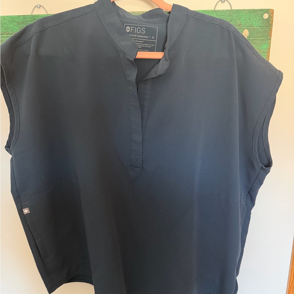 FIGS Women's Navy Blouse